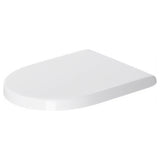 Duravit 0063890000 Starck 3 Rounded Slow-Close Toilet Seat with Cover - White