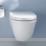 Duravit 0063890000 Starck 3 Rounded Slow-Close Toilet Seat with Cover - White