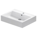 Duravit 0454600000 Vero 24" Wall-Mount Vanity Top Sink with Faucet Deck, 1 Hole, and Overflow