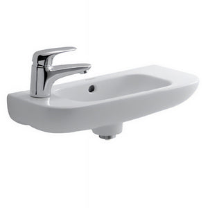 Duravit 07065000092 D-Code 20" Ceramic Handrinse Single Hole Sink with Overflow