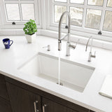 ALFI Brand AB3018UD-W 30" White Undermount / Drop-in Fireclay Kitchen Sink