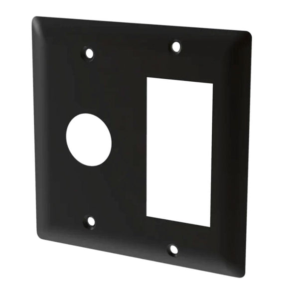 Amba AJ-DGP-MB Jeeves Double Gang Plate, Matte Black Finish