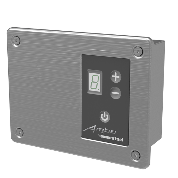 Amba ATW-DHCR-B Remote Digital Heat Controller for Antus, Quadro, Sirio & Vega Collections, Brushed Finish