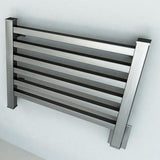 Amba Quadro Q-2016 Dual-Purpose Towel Warmer and Radiator with 6 Bars, Brushed Finish