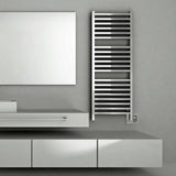 Amba Quadro Dual-Purpose Towel Warmer and Radiator with 20 Bars, Polished Finish