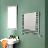 Amba Quadro Q-2833 Dual-Purpose Towel Warmer and Radiator with 12 Bars, Brushed Finish