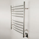 Amba RWH-CB Radiant Hardwired Towel Warmer with 10 Curved Bars, Brushed Finish