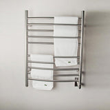 Amba RWH-CB Radiant Hardwired Towel Warmer with 10 Curved Bars, Brushed Finish