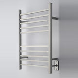 Amba RSWH-B Radiant Square Hardwired Towel Warmer with 10 Straight Bars, Brushed Finish