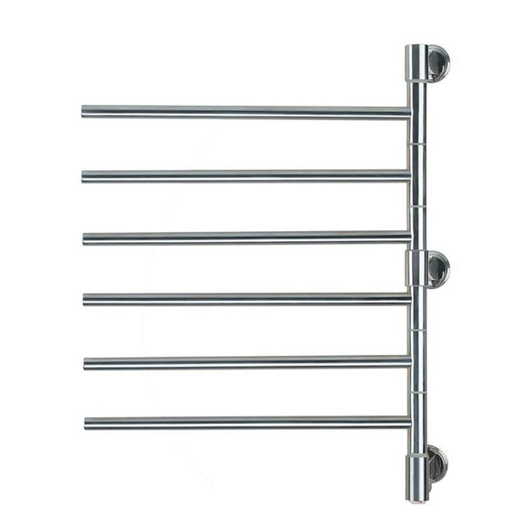 Amba Jack D006 Towel Warmer with 6 Rotating Bars in Brushed Finish