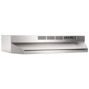 Broan 413004 30" Ductless Under-Cabinet Range Hood, Stainless Steel, ADA Compliant