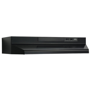 Broan F403023 30" Convertible Under-Cabinet Range Hood, 160 CFM, Black