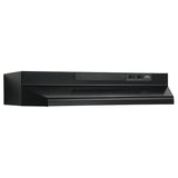 Broan F403023 30" Convertible Under-Cabinet Range Hood, 160 CFM, Black