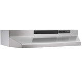 Broan F403004 30" Convertible Under-Cabinet Range Hood, 160 CFM, Stainless Steel