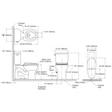 TOTO CST243EF#01 Entrada Two-Piece Round 1.28 GPF Universal Height Toilet, Cotton White