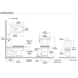 TOTO CST404CEFG#11 Promenade II Two-Piece Elongated 1.28 GPF Toilet, Colonial White