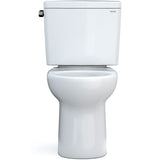 TOTO CST775CEFG#01 Drake Two-Piece Rounded Toilet with 1.28 GPF Tornado Flush, 12" Rough-in, Cotton White