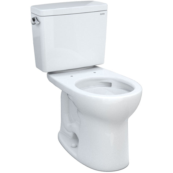 TOTO CST775CEFG#01 Drake Two-Piece Rounded Toilet with 1.28 GPF Tornado Flush, 12" Rough-in, Cotton White