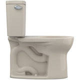 TOTO CST775CEFG#03 Drake Two-Piece Rounded Toilet with 1.28 GPF Tornado Flush, 12" Rough-in, Bone Finish