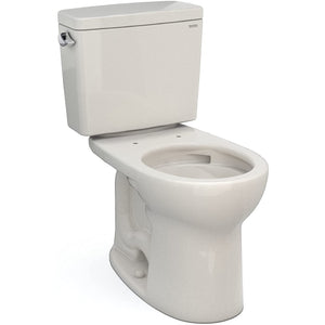 TOTO CST775CEFG#12 Drake Two-Piece Rounded Toilet with 1.28 GPF Tornado Flush, 12" Rough-in, Sedona Beige