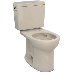 TOTO CST775CSFG#03 Drake Two-Piece Rounded Toilet with CEFIONTECT and 1.6 GPF Tornado Flush in Bone Finish