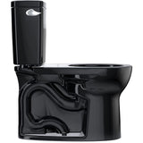 TOTO CST775CSF#51 Drake Two-Piece Black Rounded Toilet with 1.6 GPF Tornado Flush, Ebony Finish