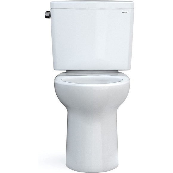 TOTO CST776CEFG.10#01 Drake Two-Piece Elongated Toilet with 1.28 GPF Tornado Flush, 10" Rough-in, Cotton White