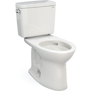 TOTO CST776CEFG#11 Drake Two-Piece Elongated Toilet with 1.28 GPF Tornado Flush, 12" Rough-in, Colonial White