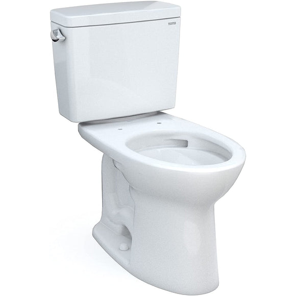 TOTO CST776CSFG#01 Drake Two-Piece Elongated 1.6 GPF Universal Height Toilet with CEFIONTECT and Tornado Flush, Cotton White