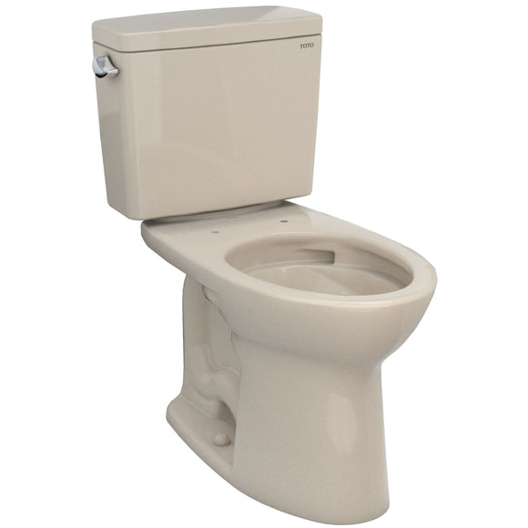 TOTO CST776CSFG#03 Drake Two-Piece Elongated 1.6 GPF Universal Height Toilet with CEFIONTECT and Tornado Flush in Bone Finish