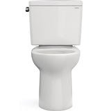 TOTO CST776CSFG#11 Drake Two-Piece Elongated 1.6 GPF Universal Height Toilet with CEFIONTECT and Tornado Flush, Colonial White