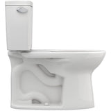 TOTO CST776CSFG#11 Drake Two-Piece Elongated 1.6 GPF Universal Height Toilet with CEFIONTECT and Tornado Flush, Colonial White