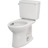 TOTO CST776CSFG#11 Drake Two-Piece Elongated 1.6 GPF Universal Height Toilet with CEFIONTECT and Tornado Flush, Colonial White