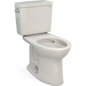 TOTO CST776CSFG#12 Drake Two-Piece Elongated 1.6 GPF Universal Height Toilet with CEFIONTECT and Tornado Flush in Sedona Beige