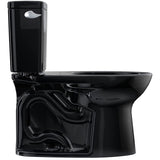 TOTO CST776CSF#51 Drake Two-Piece Elongated Black Toilet with 1.6 GPF Tornado Flush, Ebony Finish