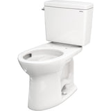 TOTO CST776CSG#11 Drake Two-Piece Elongated Standard Height Toilet with CeFiONtect and 1.6 GPF Tornado Flush, Colonial White