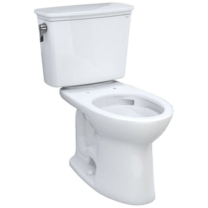 TOTO CST786CEFG#01 Drake Two-Piece Elongated 1.28 GPF Universal Height Toilet, Cotton White