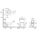 TOTO CST786CEG#12 Drake Transitional Two-Piece Elongated 1.28 GPF Toilet with CeFiONtect, Sedona Beige