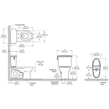 TOTO CST786CEG#11 Drake Transitional Two-Piece Elongated 1.28 GPF Toilet with CeFiONtect, Colonial White