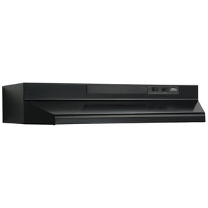 Broan F40000 Series 36" Convertible Under-Cabinet Range Hood, 160 CFM, Black