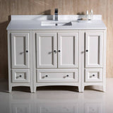 Fresca FCB20-122412AW-CWH-U Oxford 48" Antique White Traditional Bathroom Cabinets with Top & Sink