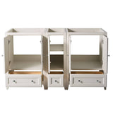 Fresca FCB20-241224AW Oxford 60" Antique White Traditional Double Sink Bathroom Cabinets