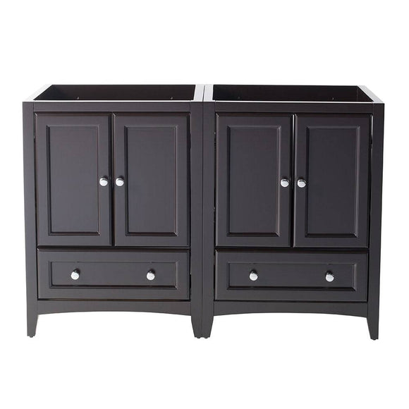 Fresca FCB20-2424ES Oxford 48" Espresso Traditional Double Sink Bathroom Cabinets