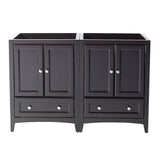 Fresca FCB20-2424ES Oxford 48" Espresso Traditional Double Sink Bathroom Cabinets