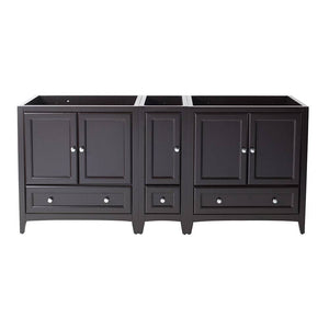 Fresca FCB20-301230ES Oxford 71" Espresso Traditional Double Sink Bathroom Cabinets