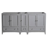 Fresca FCB20-301230GR Oxford 71" Grey Traditional Double Sink Bathroom Cabinets