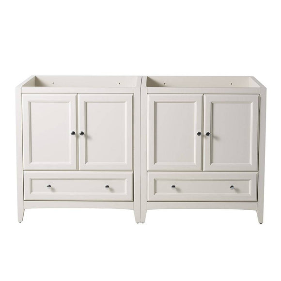 Fresca FCB20-3030AW Oxford 59" Antique White Traditional Double Sink Bathroom Cabinets