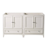 Fresca FCB20-3030AW Oxford 59" Antique White Traditional Double Sink Bathroom Cabinets