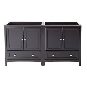 Fresca FCB20-3030ES Oxford 59" Espresso Traditional Double Sink Bathroom Cabinets