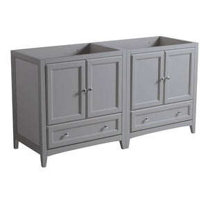 Fresca FCB20-3030GR Oxford 59" Grey Traditional Double Sink Bathroom Cabinets